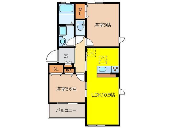 アスカＡ棟の物件間取画像